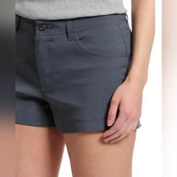 Size 12 prAna Stretch Zion Halle Shorts Thundercloud Gray Color With Pockets - Picture 4 of 9